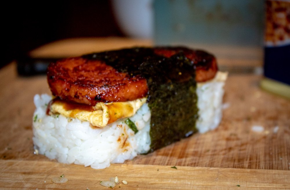 Filipino-Style Spam Musubi (Sweet-Savory Spam with Rice & Nori) in Calabanga